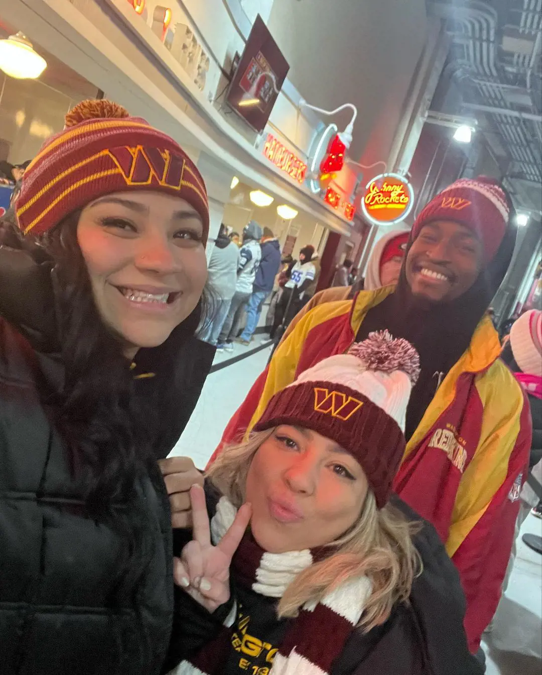 Fans around the FedEx Field Concession courtyard