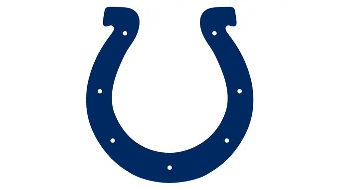 Indianapolis Colts had the blue horseshoe with seven white grommets