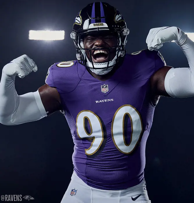 The Ravens have purple schemes.