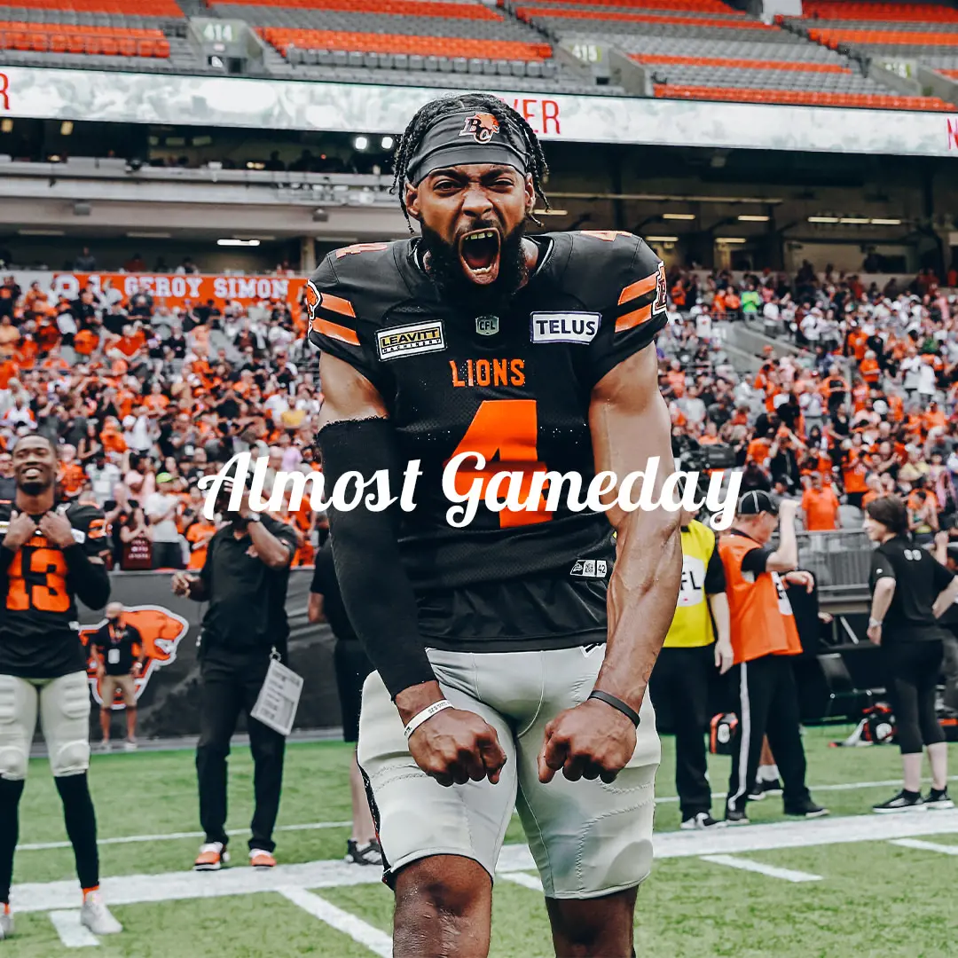 BC Lions Fans attending the game in the background