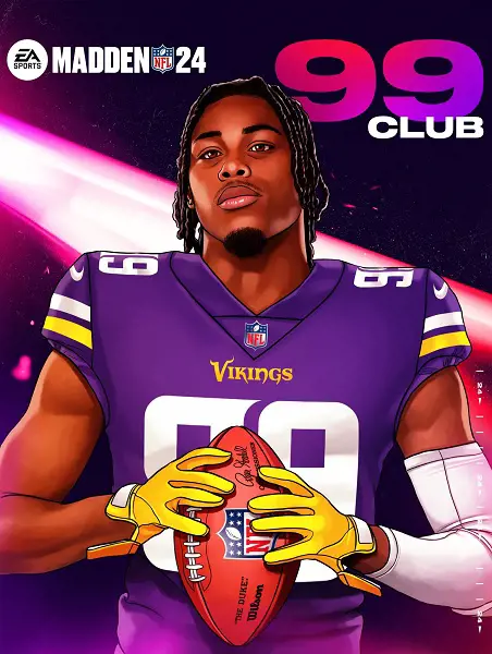 No WR is rated higher than Jefferson (99) in the Madden NFL 24