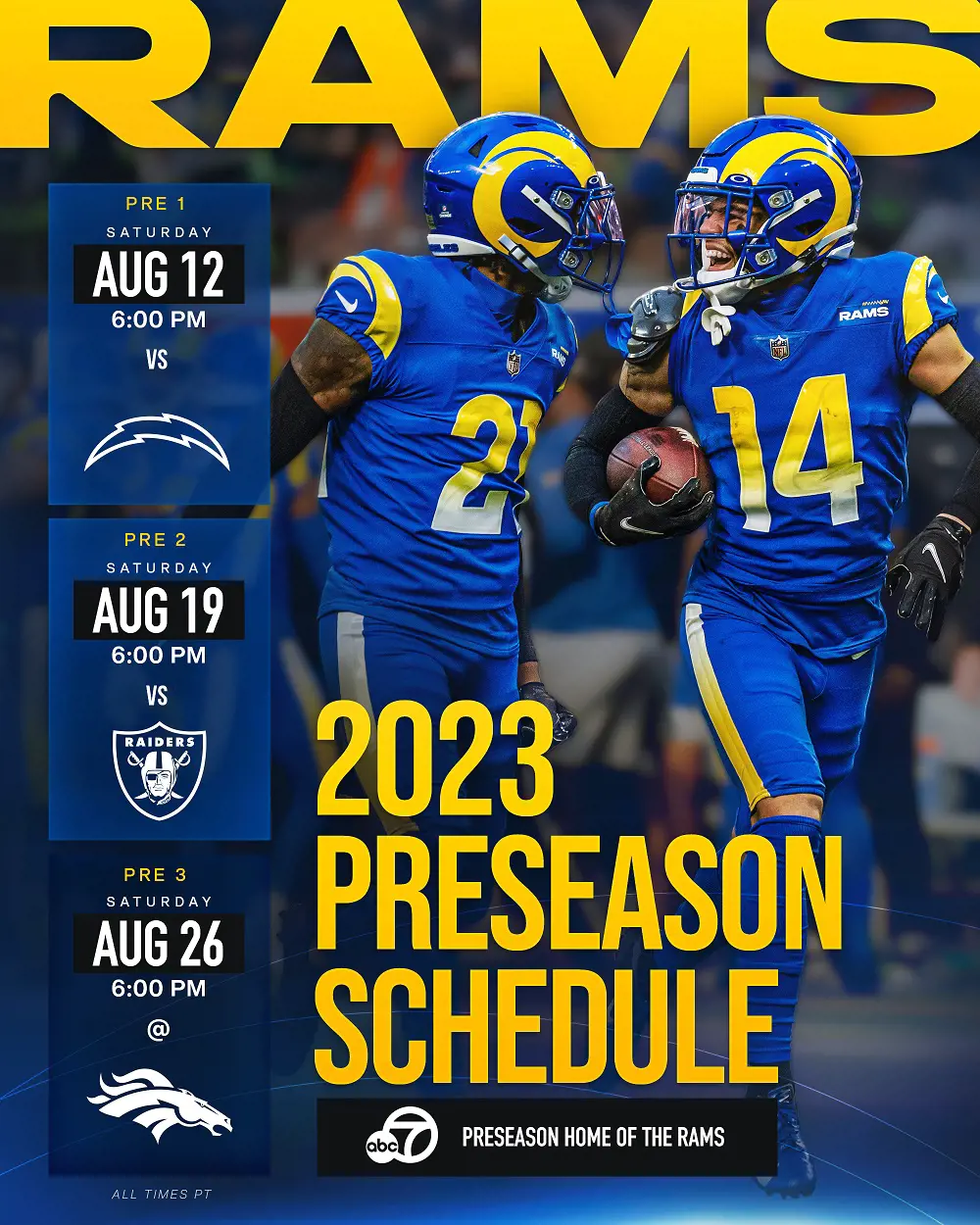 Los Angeles Rams will play against the Las Vegas Raiders in Week 2.