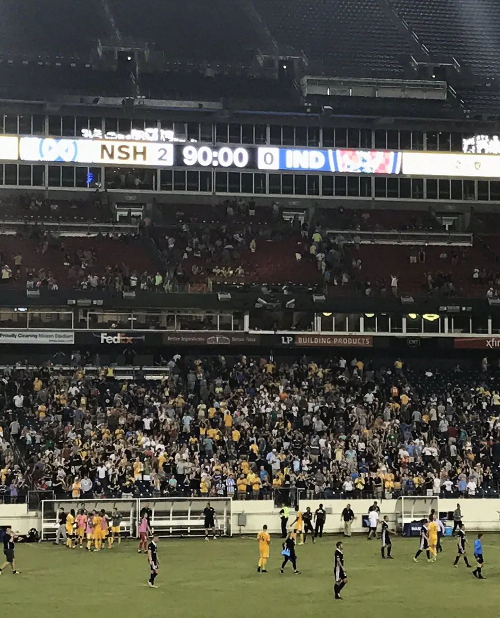 Throng of attendees at the Nissan Stadium in 2019