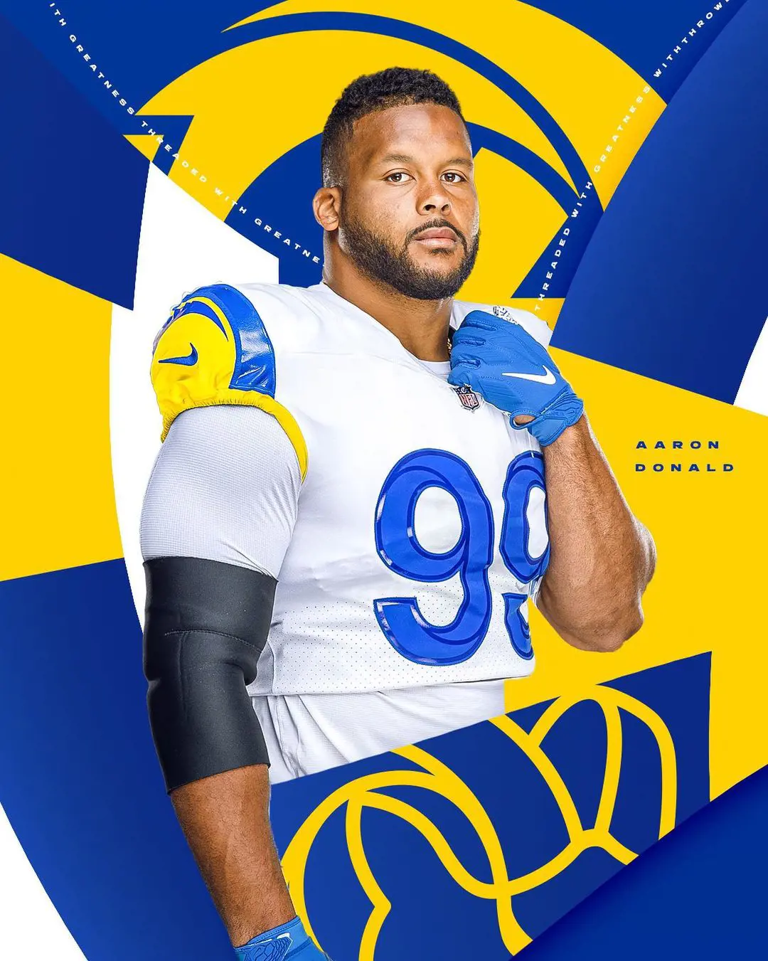 Aaron Donald hold the record of three time Defensive player of the year. 