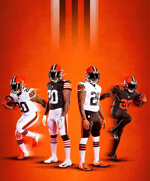 All attires of Cleveland Browns