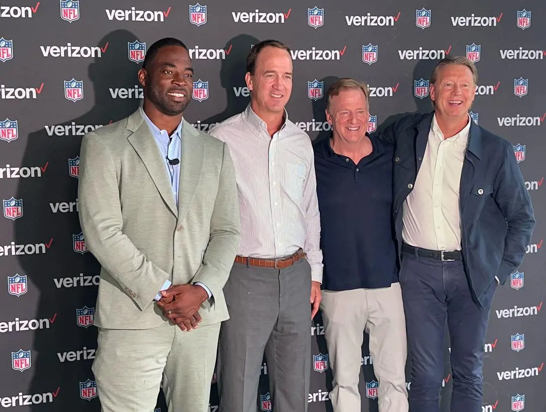 NFL and Verizon officials during the NFL Sunday Ticket announcement even