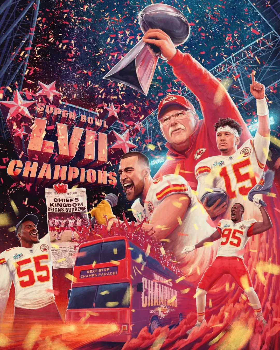Kansas City Chiefs won the victory of Super Bowl LVII.