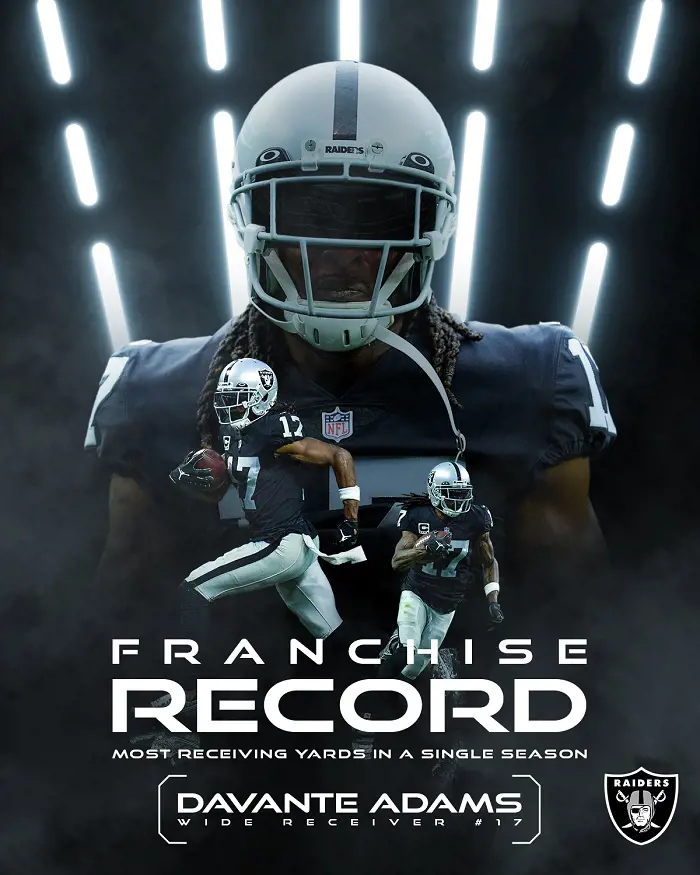 Adams is one of the best WR for the Raiders.