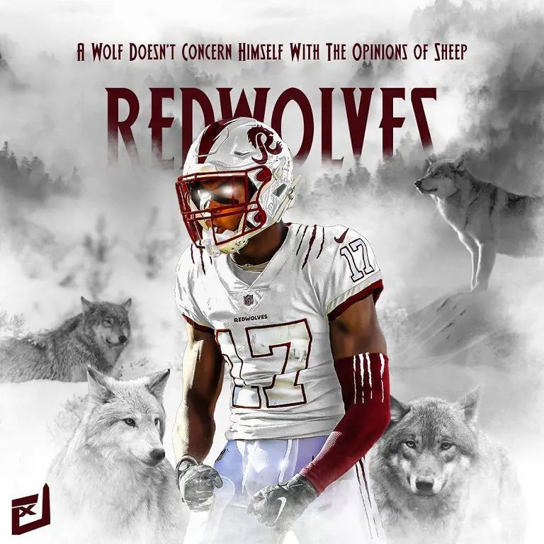 Redwolves is a popular name change of the Commanders with uniform colors changed to red and white.