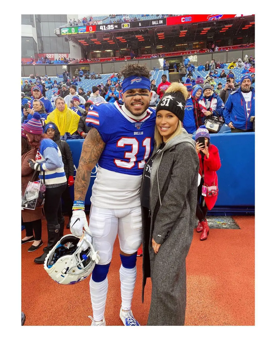 Dean and Marlana at Highmark Stadium in 2019.