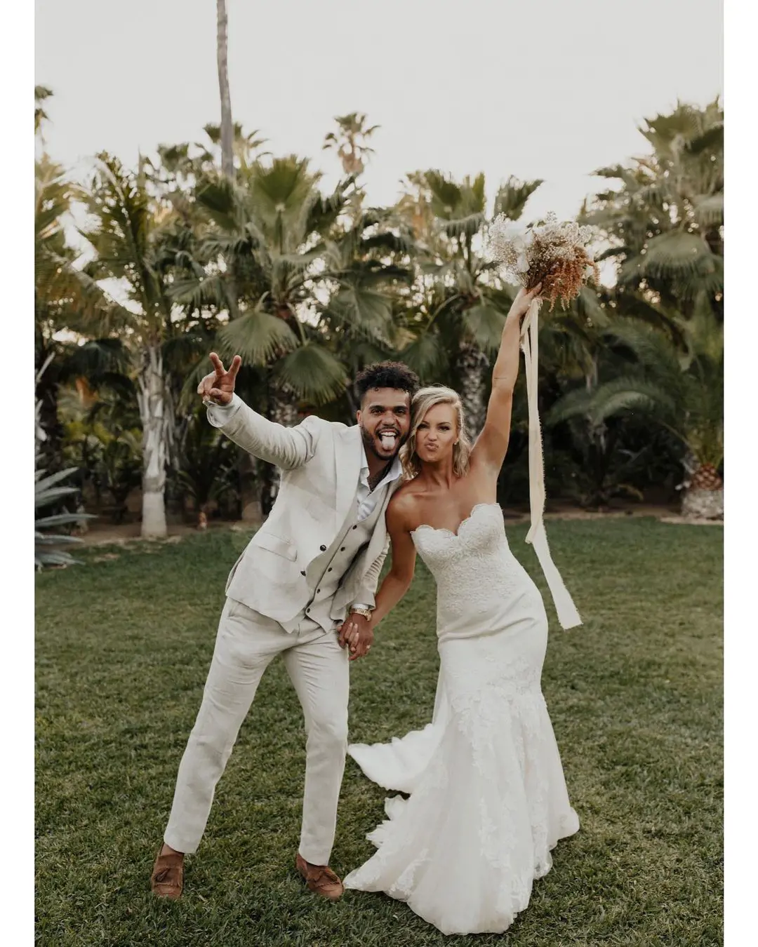 Dean tied the knot with his model girlfriend Carter in Mexico.