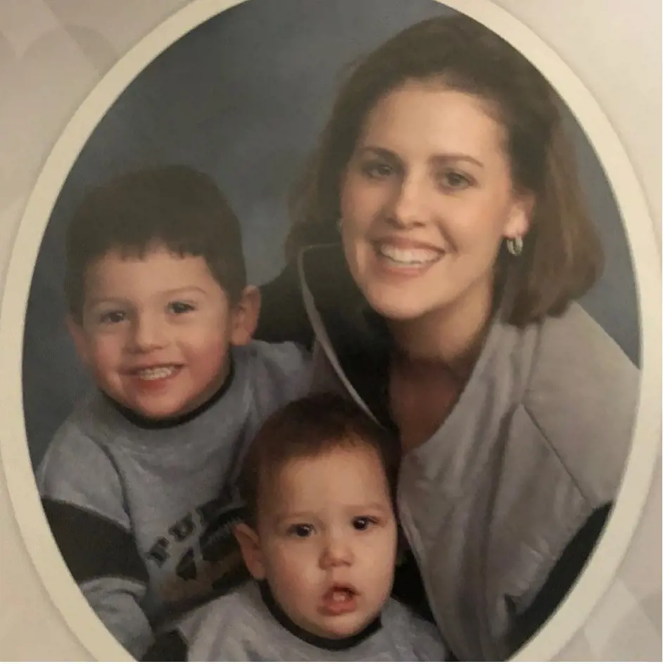 An early picture of George with his brother and mother Amy.