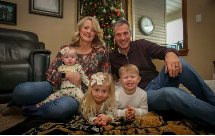 Taysom's parents during Christmas with their grandchildren.
