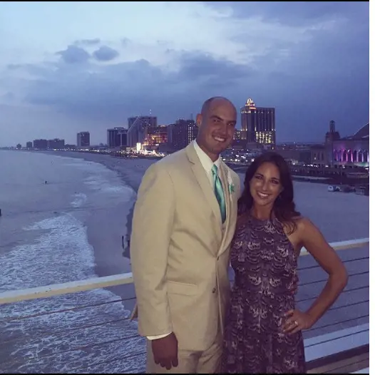 The former football player and his partner Allison attending a wedding on June 5, 2015.
