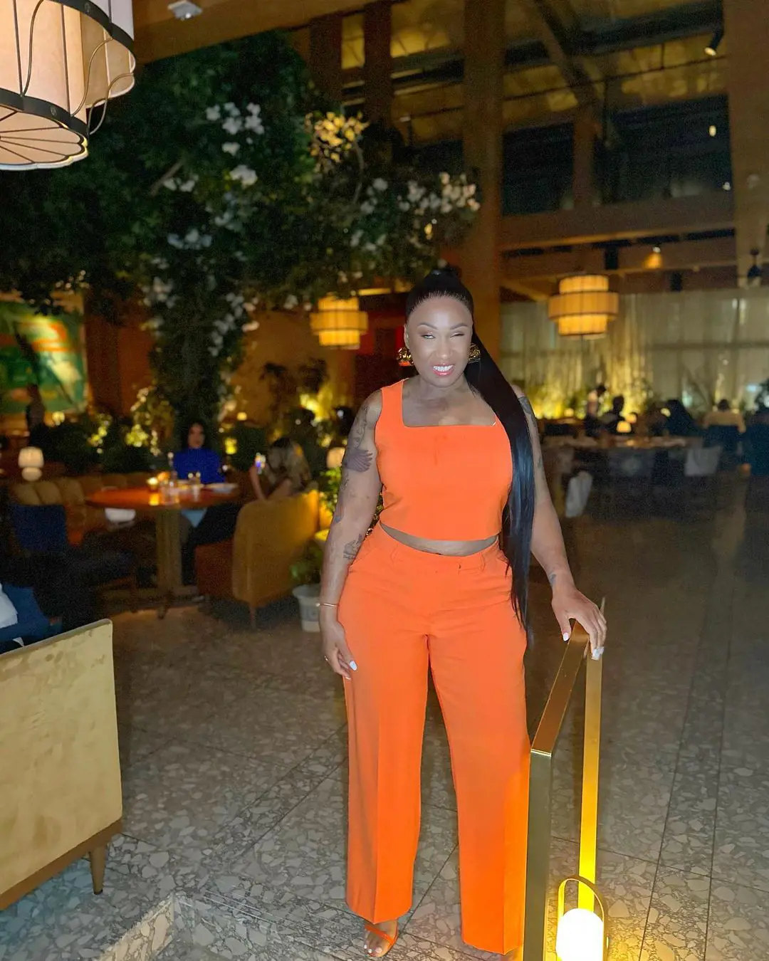 Sabrina Greenlee celebrating her birthday at LAVO Ristorante in April 2023