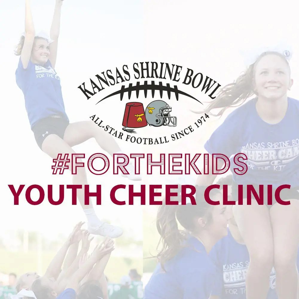 For the Kids Youth Cheer Clinic, Saturday July 23rd from 1 to 4 in Pittsburg,Kansas.