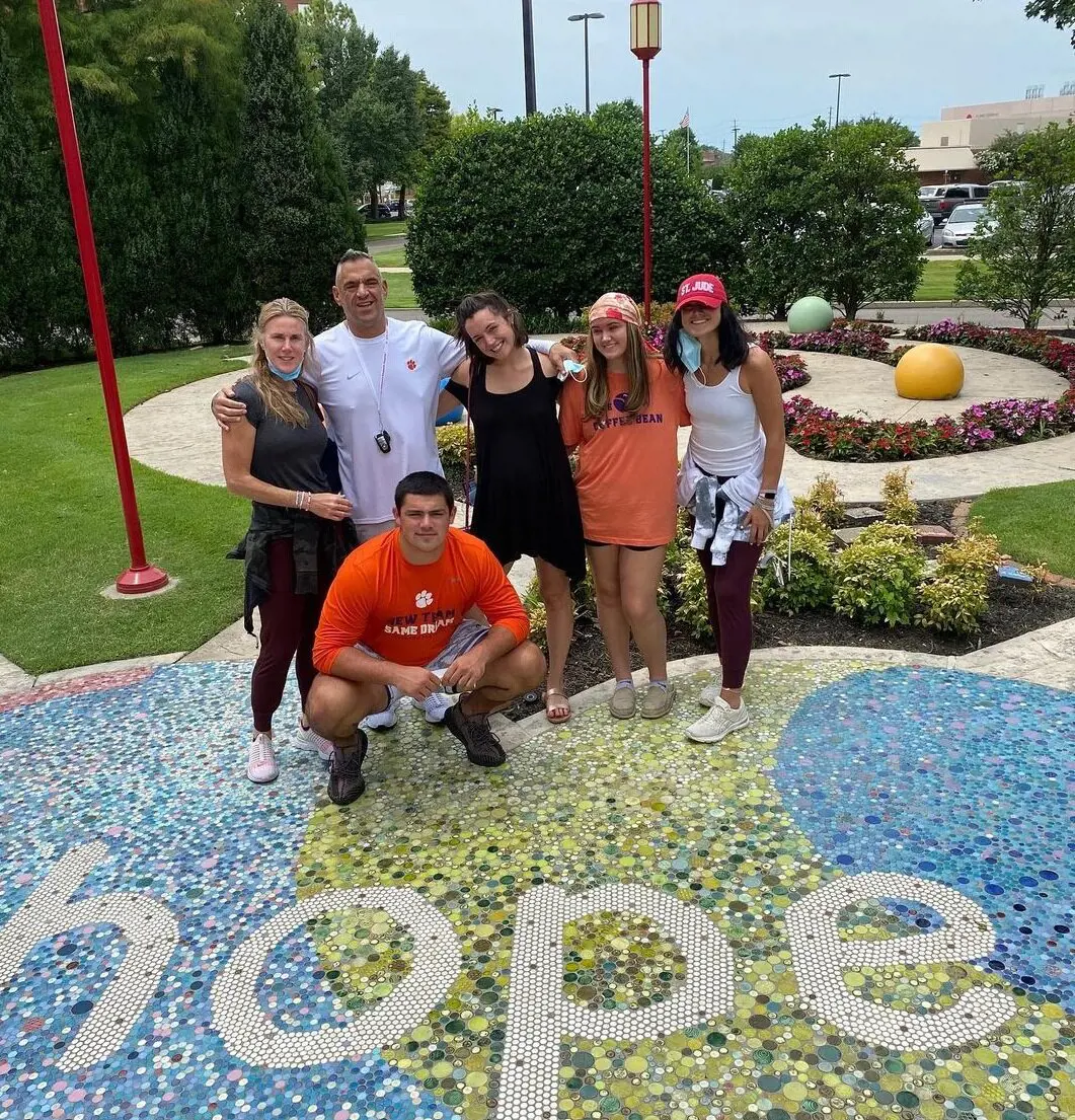 Bryan with his family at St. Jude Children's Research Hospital during the checkup of Ella.