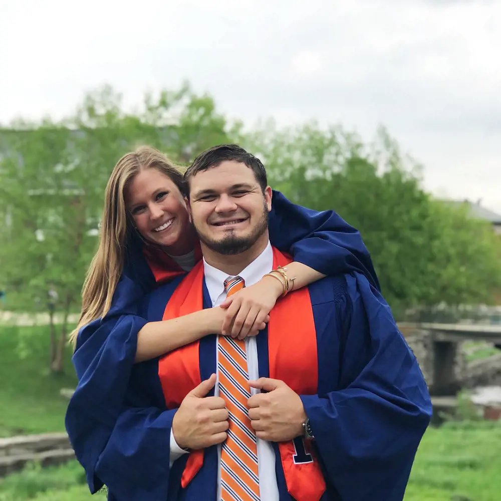 Nick and Christina during their graduation on May 22, 2018.