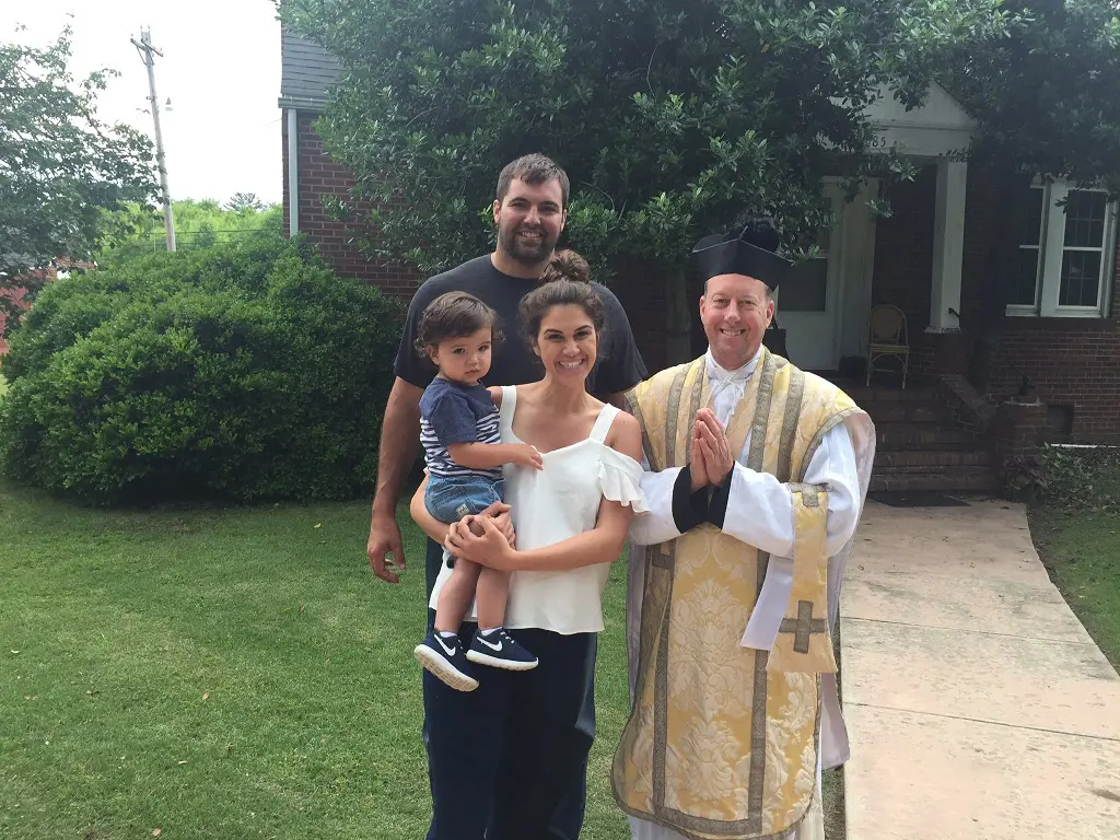 Alejandro and his partner Madelyn Villanueva during their visit to St Francis de Sales Benedict MD on May 2017. 